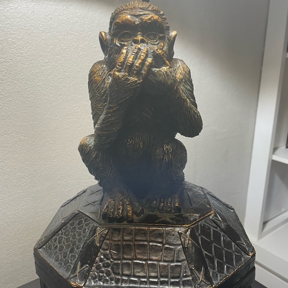 Monkey lamp, vintage feather lamp. - Picture 7 of 7